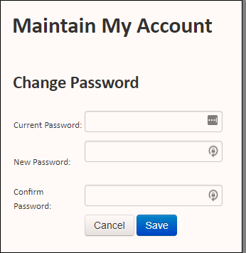 password reset